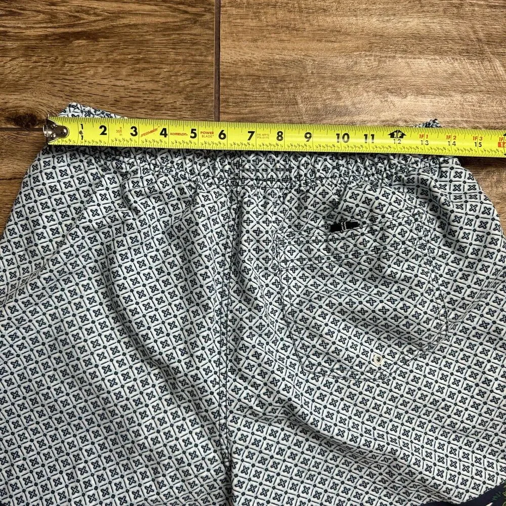 Nautica Swim Trunks Size M Multicolored Built In Brief Pockets Sailboat Print
